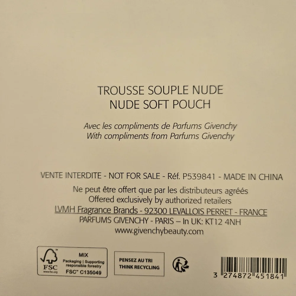 Givenchy Soft Pink Makeup Pouch